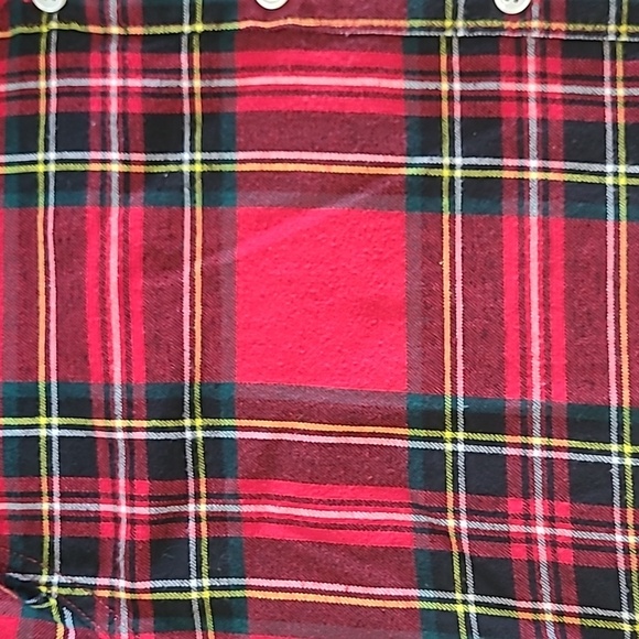 Old Navy Red Plaid Button-up Lightweight Flannel Shirt size XL - Picture 5 of 7